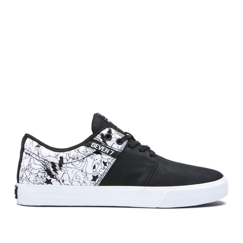 Zapatillas Bajas Supra Argentina Mujer - STACKS II VULC Negras / Blancas (QFLHZ-9826)